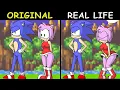 SONIC ran so fast, blew up Amy's skirt | Sonic The Hedgehog 3 Animation | Original vs Plush Toys