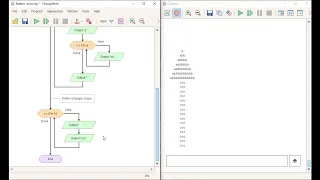 Pattern Arrow Tip Flowgorithm for loops Nested Loops