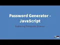 Password Generator JavaScript