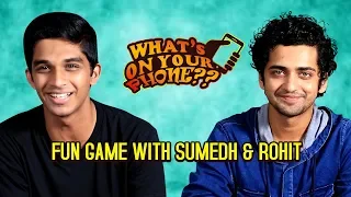sumedh mudgalkar u0026 rohit phalke play game manjha marathi movie whats on your phone