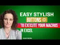 How to create a button to run a macro in Excel using a shape and an icon