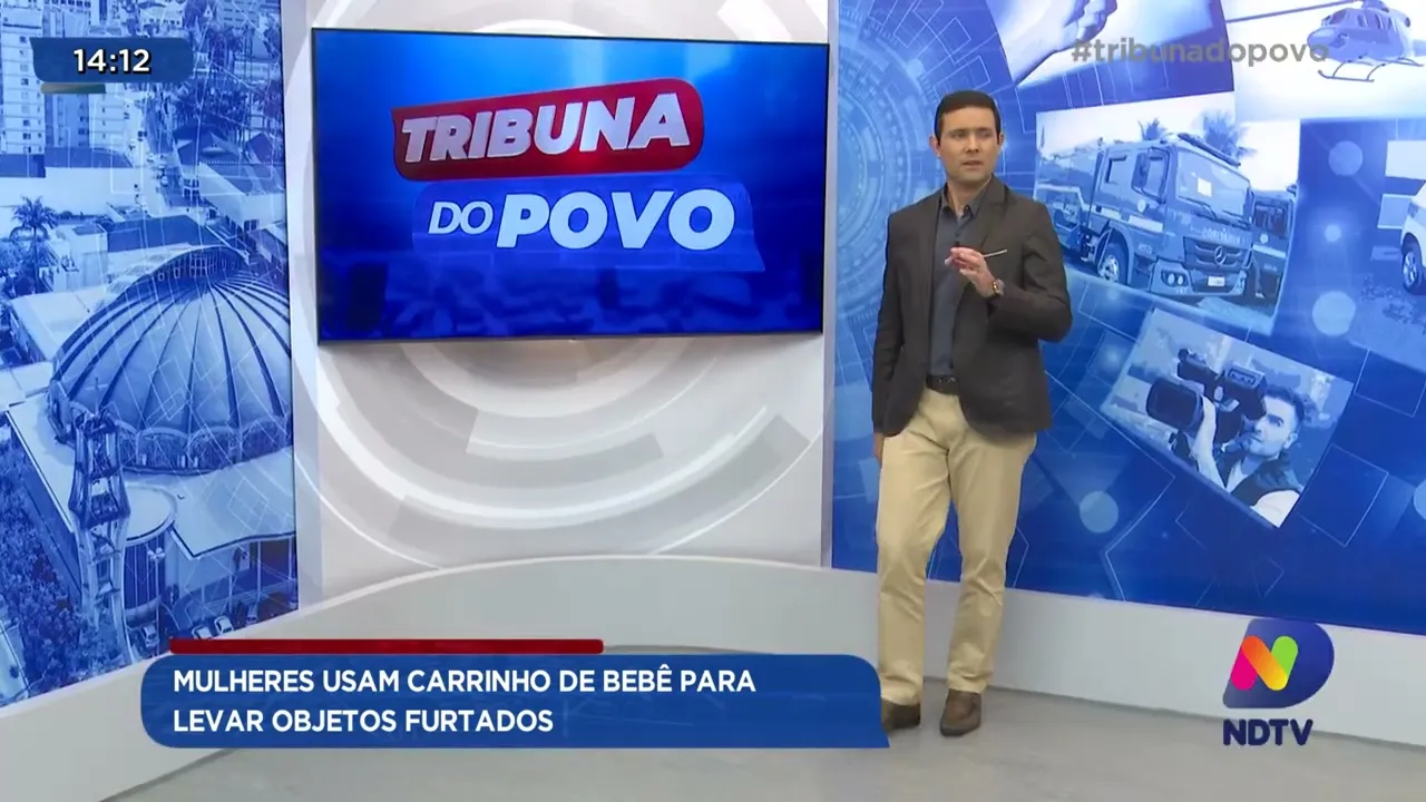 Mulheres usam carrinho de bebê para levar objetos furtados