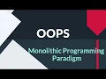 Object Oriented Programming IPU Engineering Sem 4 Monolithic Programming Paradigm