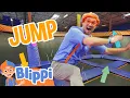 Blippi Plays At Sky Zone Indoor Trampoline Park Educational s for Kids