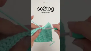 Sc2tog - How to single crochet 2 together UK dc2tog