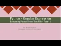 Regular Expression Extracting Pattern from Text File Part - 1