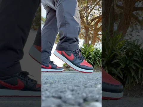 Air Jordan 1 ‘Banned’ Low On Feet #nike #airjordan #sneakers