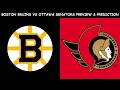 Boston Bruins vs Ottawa Senators Prediction