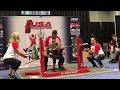 Etta Nichols breaks girls youth USAPL American Record Squat