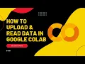 How to upload read Google Sheet Data to Google Colaboratory With CSV XLSX filetypes
