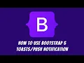 How to use Bootstrap 5 Notification Message