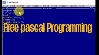 area calculating basic program in free pascal