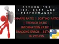 Sharpe Ratio Sortino Ratio Treynor Ratio Information Ratio Tracking Error Beta DD Python