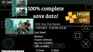 gta vice city stories ppsspp gold hd gameplay 100 complete save data