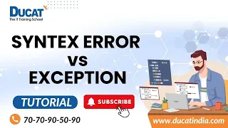 SYNTEX ERROR EXCEPTION Python Tutorial Ducat India