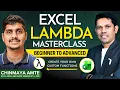 Excel LAMBDA Masterclass Create Your Own Excel Functions No VBA Ft Chinmaya Amte