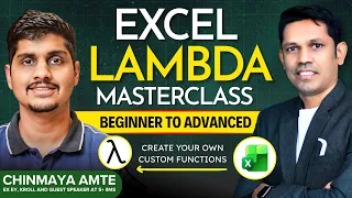 Excel LAMBDA Masterclass Create Your Own Excel Functions No VBA Ft Chinmaya Amte