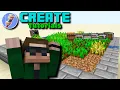 Minecraft Create Mod Automatic Vegetable Farming With the Mechanical Harvester