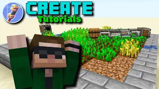 Minecraft Create Mod Automatic Vegetable Farming With the Mechanical Harvester