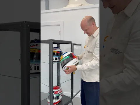 Holding a race worn #Schumacher helmet = dream come true!! #F1 #Formula1 @broadarrowauctions