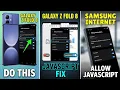 How to Turn On Off Allow JavaScript in Samsung Internet Browser On Samsung Galaxy Z Fold 8 Ultra