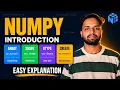 NumPy Introduction in Hindi Array Basics Shape dtype Special Arrays Data Science Tutorial