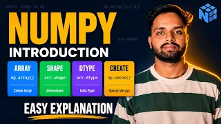 NumPy Introduction in Hindi Array Basics Shape dtype Special Arrays Data Science Tutorial