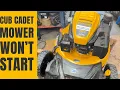 Cub cadet mower won t start
