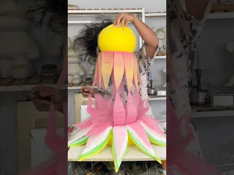 Cotton candy art creation