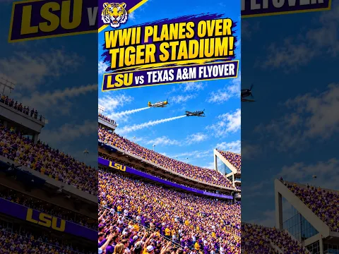 When history flies over a sold-out stadium #WWII #LSUFootball