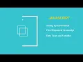Mastering JavaScript Setting Up Your Environment First Program and Introduction to Variables