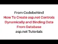 how to bind control gridview dynamically in asp net using c 4 6
