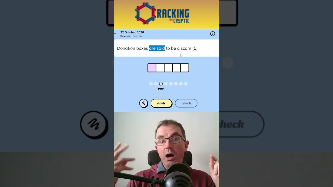 MinuteCryptic in a Minute - 22 October 2026 - #sting