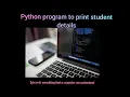 python program to store student details and display total marks