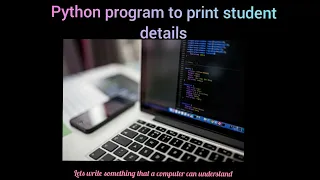 python program to store student details and display total marks