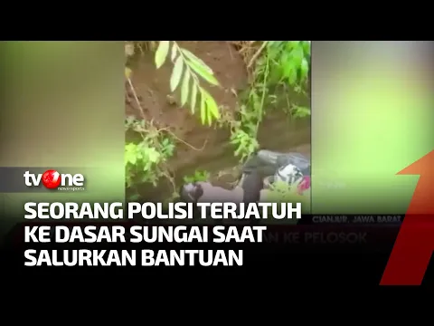 Polisi Jatuh ke Sungai dari Motor Saat Antarkan Bantuan Gempa Cianjur