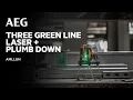AEG Three Green Line Laser Plumb Down AMLLGN