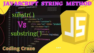 substr substring method in JavaScript