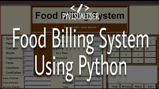 Food Billing System Using Python For Resteraunts GUI tkinter Python Projects