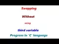 In Hindi Swapping without using third variable C-Code