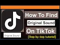 How to Find Original Sound on TikTok