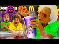 Download Lagu The BABYSITTTER Makes DJ \u0026 Kyrie DRINK McDonald's GRIMACE SHAKE | The Prince Family Clubhouse