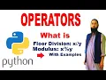 what is Floor division in Python python tutorial modulus division in Python Hindi tutorial