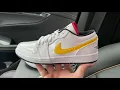Air Jordan 1 Low White Multi-Color Swoosh shoes