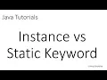 Java Tutorials Difference between Instance vs Static Keyword