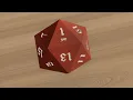 Rolling 1d20 Summarized - Blender Animation