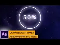 Create Your Own Countdown Timer in After Effects Customize with Any Suffix