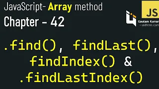 JavaScript - 42 find vs filter in JavaScript When to use which findLast findIndex