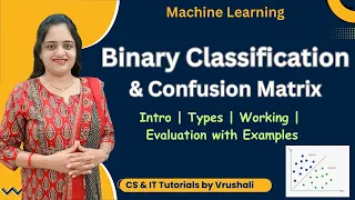 ML 8 Binary Classification with Examples Confusion Matrix ML Full Course