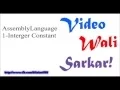 Assembly Language Tutorial Urdu Hindi No 1 - Integer Constants